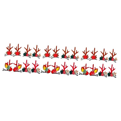 FOMIYES 12 Paare Weihnachtshaarspangen Weihnachtsdeko Haarschmuck Abs Ältere Tier Südkorea von FOMIYES