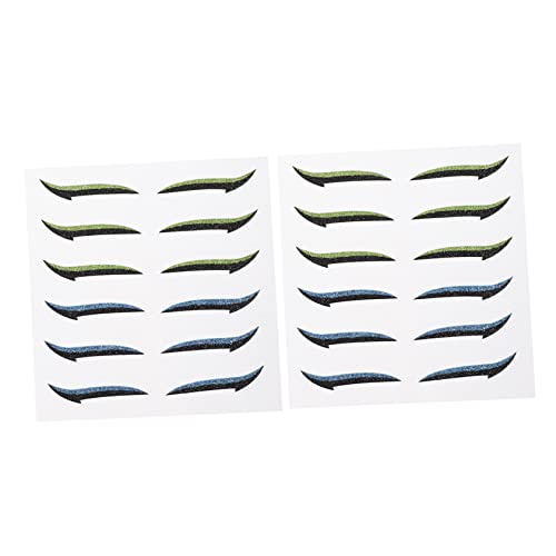 FOMIYES 12paare Wiederverwendbare Eyeliner-aufkleber Für Doppelte Augenlider Selbstklebende Wasserdichte Und Schweißfeste Augen-make-up-werkzeuge Für Natürliche Augenformen von FOMIYES