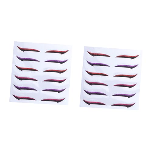 FOMIYES Blinkende Eyeliner-sticker 2 Bögen Doppel-sticker 6 Paar/bogenpaare Einfache Anwendung von FOMIYES