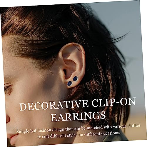 FOMIYES 12 Paare Magnetische Ohrclips Damen Kleine Ohrstecker Modisch Klassisch Silber Schwarz Blau Ohrmanschetten Schmuck für Frauen Unpierced Accessoire Alltag und Fest von FOMIYES