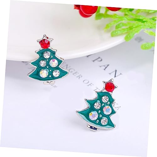FOMIYES 12 Paare Teiliges Weihnachtsohrring Set für Damen mit Funkelnden Kristallen Weihnachtlichen Motiven Wie Schneeflocken und Glocken Vielseitig Tragbar für Alltag und Festliche von FOMIYES