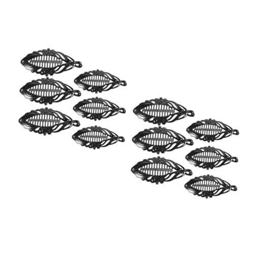 FOMIYES 12 Stck. Teiliges Haarschmuck Damen Schwarze Fischform Haarclips mit Blumenmuster Große und Mittlere Haarklammern aus Haarspangen für Party Alltag und Styling von FOMIYES