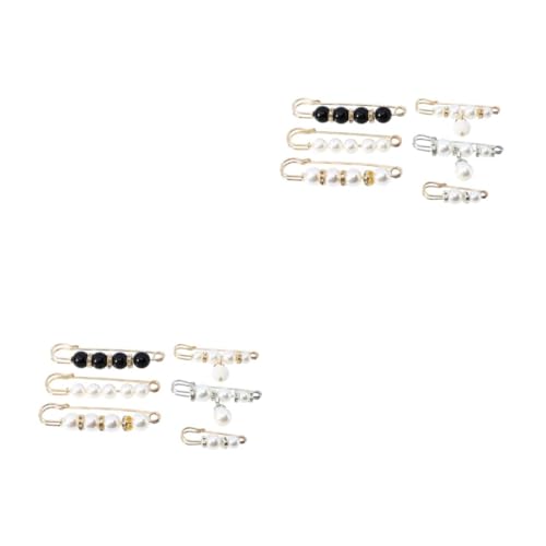 FOMIYES 12 Stck. Teiliges Metall Schalclip mit Perlenbrosche Verstellbarer Taillen Broschen Anstecker zur Kleider und Hosenbundfixierung Dekorativer Halstuchhalter für Damen Vielseitiger von FOMIYES