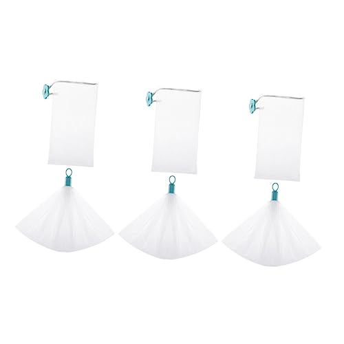 FOMIYES 12 Stk Blasennetz Seifenbeutel exfoliate Badetuch Peeling-Seifenschoner wäschesammler Wäscher Seifensäckchen Verbesserung der Netztaschen Massage Schaumnetz Badeseife Sport Weiß von FOMIYES