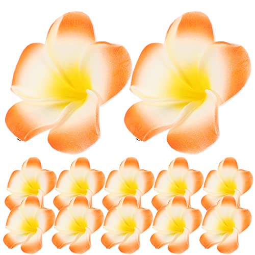 FOMIYES 12 Stk Frangipani Haars Pange Einweg Friseurumhang Pool-haarspangen Hawaiianische Haarspangen Für Frauen Strand Haarspange Entenschnabel-haarspangen Eva Blüte Strandresort Blumen von FOMIYES