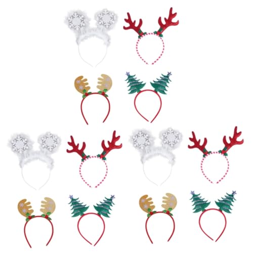 FOMIYES 12 Stk Geweih Kopfbedeckung Stirnbänder für Kinder Geweih Stirnband weihnachts haarreif haarband weihnachten Tiara Cartoon-Kopfschmuck Partyzubehör Karikatur Haarring Kopftaste von FOMIYES