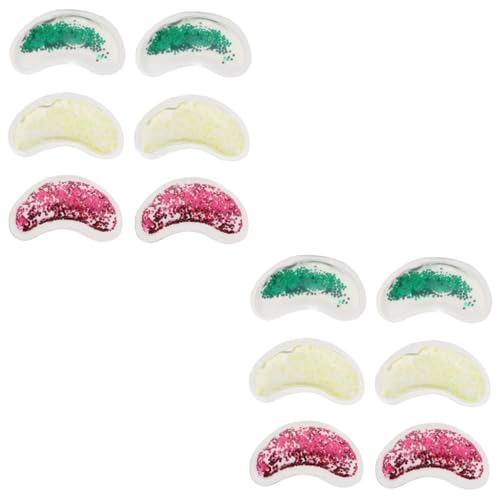 FOMIYES 12 Stk U-förmige Augenklappe augenpads eye pads kühlende Augenabdeckung Kühlende Augenmasken kühlende Gel-Augenpflaster Gelpads Pflege Pailletten Patch Eisbeutel Gelpflaster PVC von FOMIYES