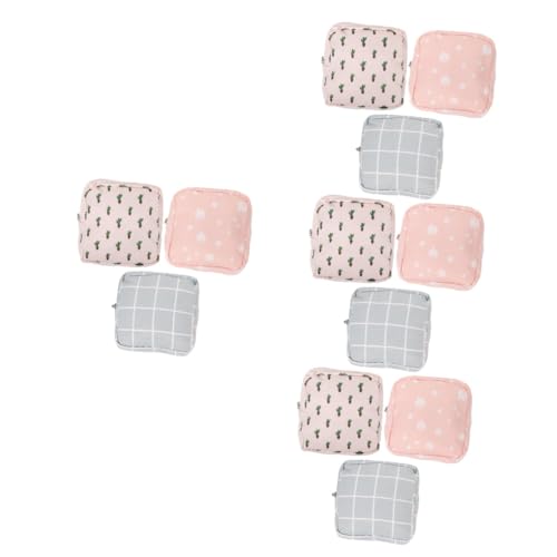 FOMIYES 12 Stück 1 Satz Tante's Handtuch-Aufbewahrungstasche Makeup Tasche Kosmetiktasche Make up Bag marmor Taschen für Menstruationsbinden Beutel Reißverschlusstaschen mit Cartoon-Muster von FOMIYES