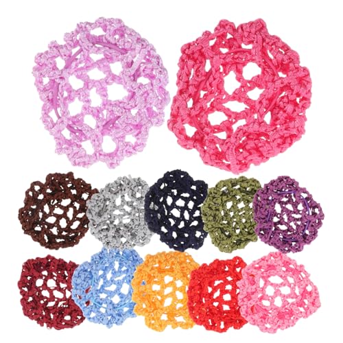 FOMIYES Haarknotennetz-set 12-teilig Für Ballett- Und Tanzdutt Elastischer Rand Netz-stirnband Für Mädchen Wiederverwendbare Haarnetze von FOMIYES