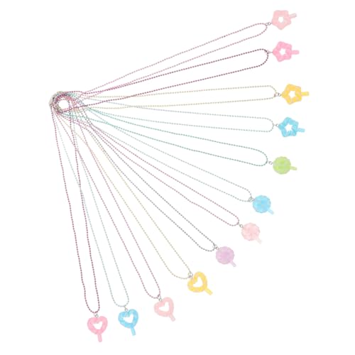 FOMIYES 12 Stück Partydekorationen für mitgebsel mitbringsel Mädchen Halskette Schmuck für kleine Mädchen Lutscher-Halskette Lutscher Süßigkeiten Anhänger von FOMIYES