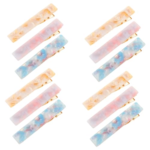 FOMIYES 12stücke Haarklammern Aus Acetat Für Damen Retro-haarspangen Mit Marmormuster Langlebig Und Leicht Sicheren Für Verschiedene Frisuren Für Alltag von FOMIYES