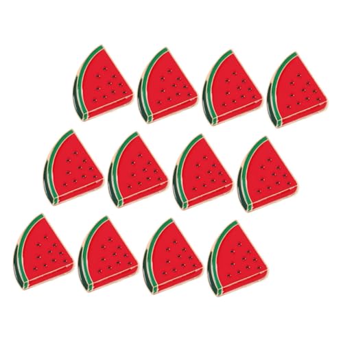FOMIYES 12stücke Cartoon-wassermelonenbrosche Aus Legierung Modische Anstecknadel Für Kleidung Hemden Und Schals Reverskragen-accessoire Broschenclips von FOMIYES