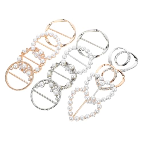 FOMIYES 12stücke Seidenschal-clips Kleiderclips Und Ansteckknöpfe Für Damen Schal-dekorationsclip Mit Strass Und Kunstperlen Clip Für Kleidung Mit Knotenmechanismus von FOMIYES