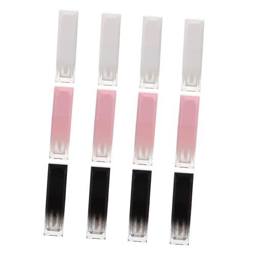 FOMIYES 12 Stück Teiliges Lip Gloss DIY Langlebige Leichte Kosmetikbehälter Kompakte Reisegröße Stilvolle Farbverlauf tuben in Schwarz und Weiß zum Befüllen und Mitnehmen von FOMIYES