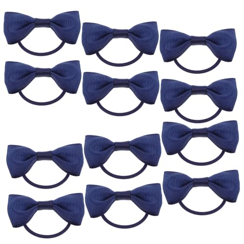 FOMIYES 12 Stück Teiliges Mädchen mit Schleife Elastische Haarschleifen Haargummis Weiche Schonende Haarbänder für Schule Alltag Party und Festliche Anlässe von FOMIYES