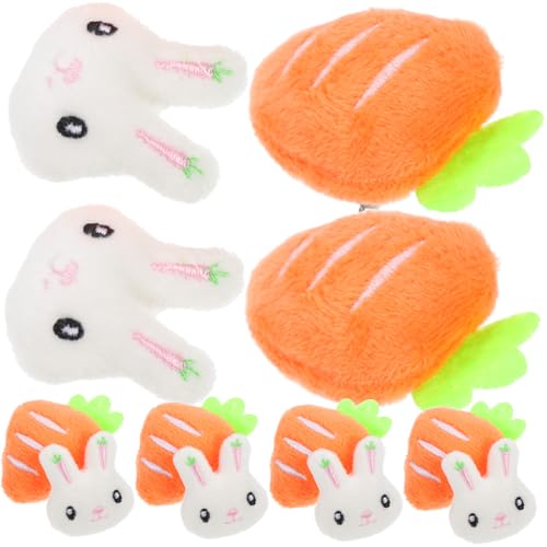 FOMIYES 12 Stück Teiliges Mini Broschen Kaninchen und Karotte Niedliche Plüsch Breastpins für Damen Dekorative Anstecknadeln für Kleidung Taschen Hüte und Accessoires von FOMIYES