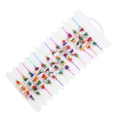 FOMIYES 12 Stück Teiliges Muschelarmband und Fußkettchen für Damen Boho Strand Schmuck Handgefertigte Freundschaftsarmbänder Natürlichen und Muscheln Leicht und Stylisch von FOMIYES