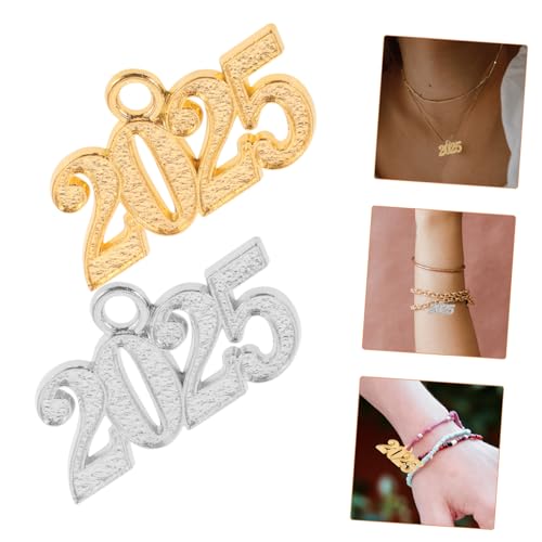 FOMIYES 12 Stück Teiliges Zahlen Anhänger aus Legierung Leichte DIY Schmuckanhänger für Armband Halskette Ohrringe Schlüsselanhänger Silber und Goldfarbene Charms zum Basteln und von FOMIYES