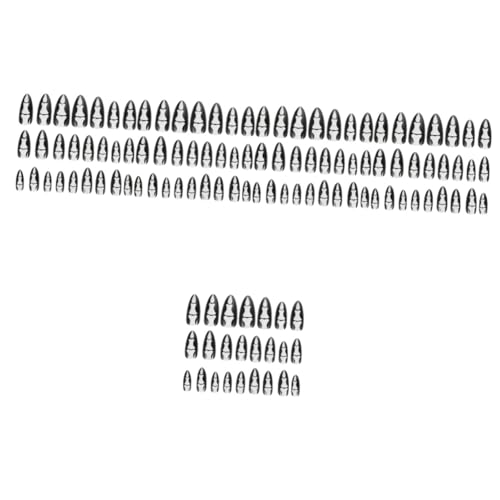 FOMIYES 120 Stck. Teiliges Gothic Knochen Fake Nails Langlebige Resin Fingernägel mit Einzigartigem Bone Design Selbstklebend für Frauen und Mädchen für Halloween DIY Nail Art und Alltag von FOMIYES