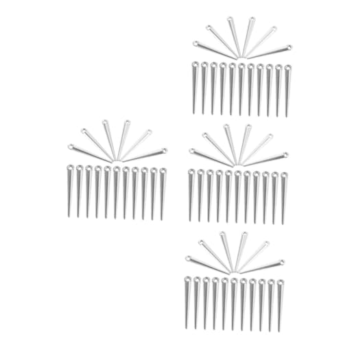 FOMIYES 120 Stck. Teiliges Metallanhänger Cone Drop für DIY Schmuckherstellung Vintage Schmuckanhänger Spitze Kegelanhänger für Halsketten Ohrring Dangle Charms Antikes Silber von FOMIYES