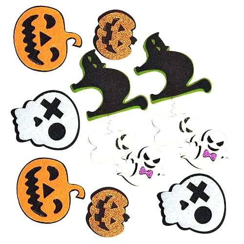 FOMIYES 12St Halloween-Kostümzubehör Karikatur Halloween-Reparatur-Patch halloween basteln halloween dekoration filzchips selber machen DIY Filzstoff Handbuch Filzblatt Haarnadel gefühlt von FOMIYES