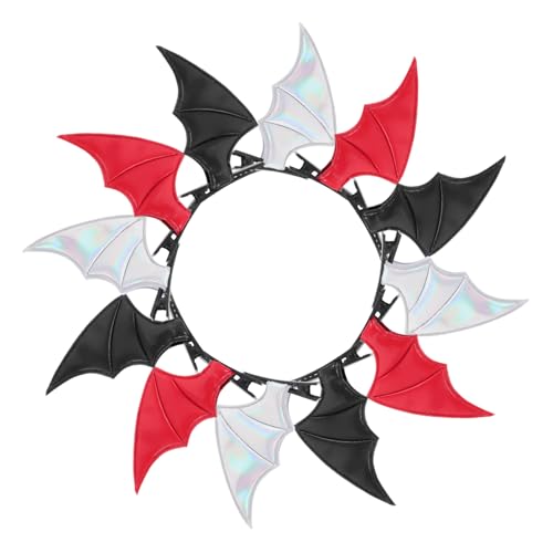 FOMIYES 12stücke Fledermaus-haarspangen Aus Pu-leder Haarnadeln Im Western-stil Dekorative Haarspangen Für Frauen Party-haarschmuck Geeignet Für Feste Und Alltag von FOMIYES