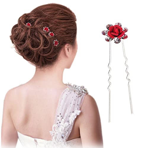 FOMIYES 12er-set Haarspangen Mit Strasssteinen in U-form Haarschmuck Für Damen Für Hochzeiten von FOMIYES