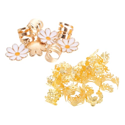 FOMIYES 135 Stück Teiliges Haar-accessoire Blumen-design Leichte und Langlebige aus Hochwertiger Legierung Modische Flecht-ringe für Damen Vielseitig für Alltag und Partys Geeignet von FOMIYES