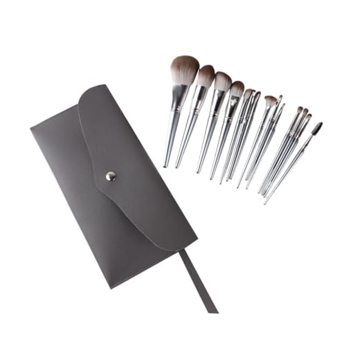 FOMIYES 14 Stück Teiliges Make Up Pinsel mit Synthetischen Fasern Vielseitige Kosmetikpinsel für Puder Foundation und Lidschatten Praktischer Kosmetiktasche Langlebig und Zufällige Farbe von FOMIYES