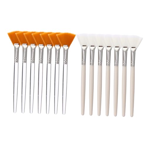 FOMIYES 14 Stück Teiliges Profi make up pinselset mit Fächerpinsel für Gesichtsmaske und Foundation Feine Dichte Borsten Wiederverwendbar für Augen Puder Gleichmäßiges Auftragen von FOMIYES