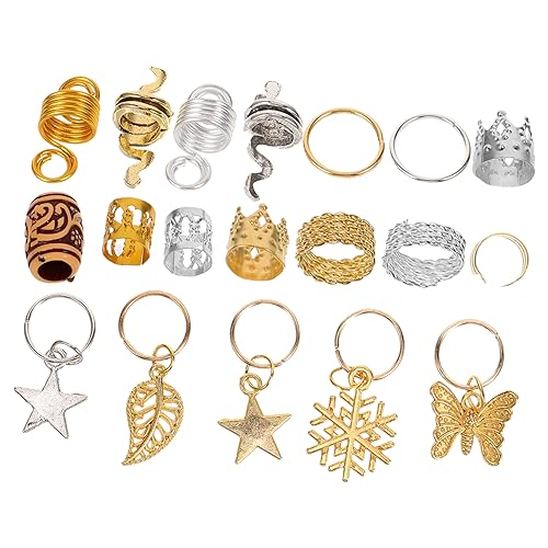 FOMIYES 146-teiliges Metall-haarschmuck-set Für Zöpfe Einzigartige Designs Dreadlock-haar-charms-set Für Damen von FOMIYES