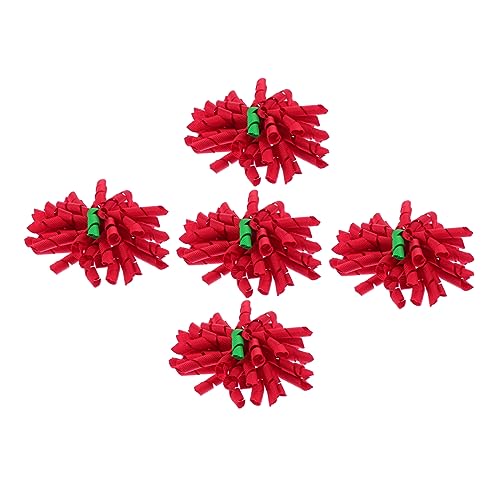 FOMIYES 15 Stk lockige Haarspange Weihnachts-Haarspangen Weihnachten lockig Haarklammer Haarnadel Tiara schöne Haarspangen für Kinder Haarpflegezubehör Mädchen Kopfbedeckung Schleifenblume von FOMIYES