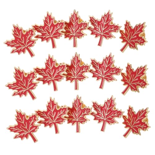 FOMIYES 15 Stück Damen – Kostüme Taschen Herbst Accessoires Metall Kleider Herren Souvenir Thanksgiving Mode Dame Und Blätter Anstecknadel Mantel Blatt von FOMIYES