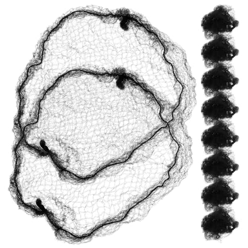 FOMIYES 150 Stück Haarnetze Für Dutts Netz-Perückenkappen Netze Schwarze Strumpf-Perückenkappen Geschlossenes Ende Stoff-Webkappen Für Stewardess Krankenschwestern Frauen Männer Langes von FOMIYES