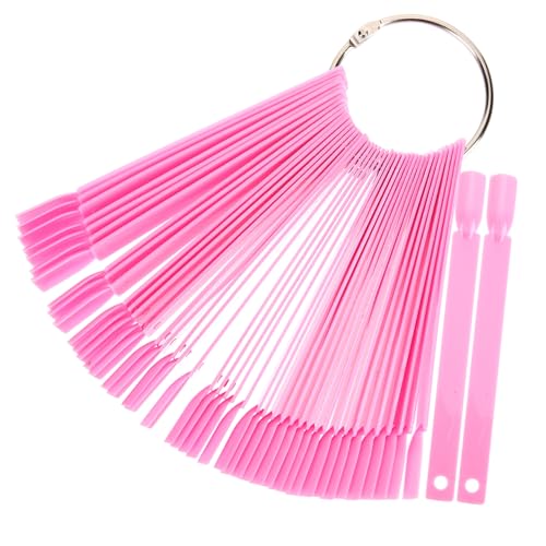 FOMIYES 150 Stück Teiliges Nail Polish Practice Board mit Ring Stabile Glatte Fächer Nagelspitzen für Nagellack Übung und Maniküre Display zur Nagelfarbpräsentation und Nail Art Training von FOMIYES