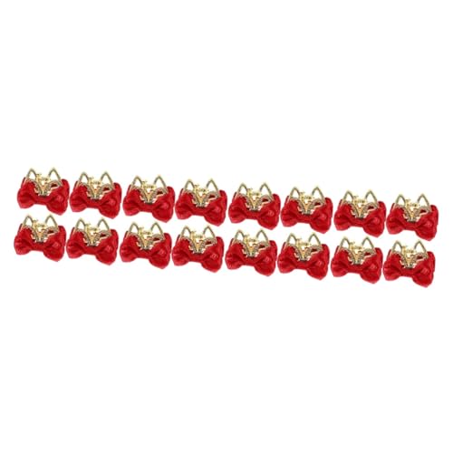 FOMIYES 16 Stk Schleife Haarnadel Haarschmuck Für Damen Haarspangen Bogenklammern Für Damen Haarstyling-accessoires Mini-bogen Haare Kiefer Haarklammern Metallclip Rot Mädchen Stoff Kind von FOMIYES