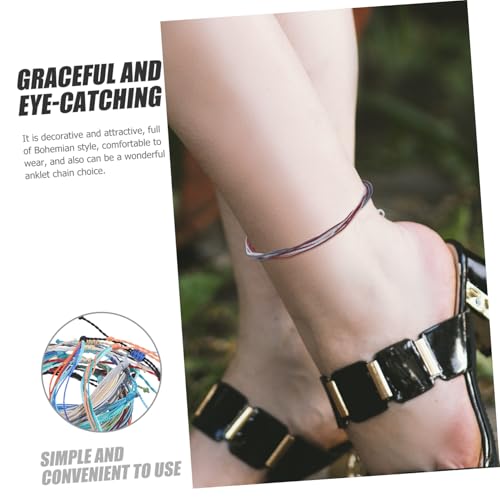 FOMIYES 16 Stück Boho Fußkettchen Verstellbar Wasserfest Leicht Geflochtenes Armband Strand Schmuck für Damen Teen Mädchen Beach Accessoire Zufällige Farbe Zufällige Farbe von FOMIYES