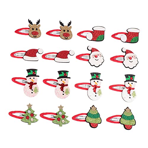 FOMIYES Neujahrsfeier Haarspangen 16er-pack Mädchen Weihnachtshaarspangen Haarnadel Zubehör von FOMIYES