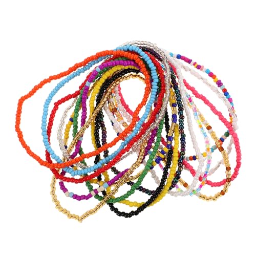 FOMIYES 17stücke Perlen-fußkettchen Für Damen Set Mit Handgefertigten Glasperlen Elastisches Fußkettchen Im Boho-Stil Für Mädchen Und Frauen Zum Tragen Am Fuß Oder Arm Lebendige von FOMIYES
