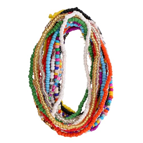 FOMIYES 17stücke Fußkettchen Mit Perlen Für Frauen Handgefertigte Perlenarmbänder-set Boho-stil Fußkettchen-set Mit Gummiband Für Freizeit Und Party von FOMIYES