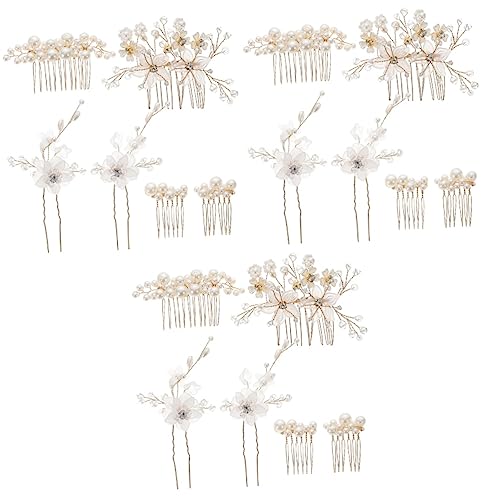 FOMIYES 18 Stk braut hochzeit tiara Haarperlen Kristalldekor silberner Haarschmuck Haarkämme für Haarseitenkammclips in U-Form strass hochzeit haar seitenkämme Hochzeit Haarnadeln Acryl von FOMIYES