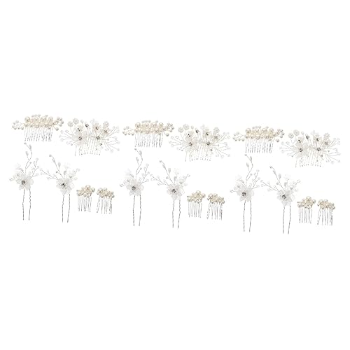 FOMIYES 18 Stk Braut Hochzeit Tiara Haarkamm Hochzeit Haarspangen Für Damen Brautseitenkämme Silberne Strasssteine Hochzeitshaarspangen Für Bräute Fräulein Schmuck Haarnadel Acryl von FOMIYES