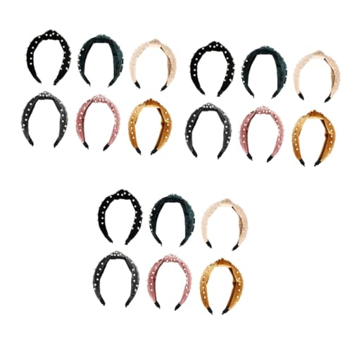 FOMIYES 18 Stk Perlgeknotetes Stirnband Stirnbänder Elegante Geknotete Plüschkopfbedeckung Geknotetes Haarband Haarschmuck Frauen Haarband Mädchen Stirnband Flanell Damen Schal Binden von FOMIYES