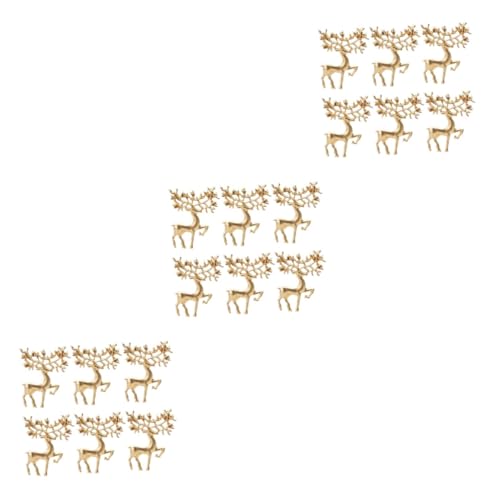 FOMIYES 18 Stück Teiliges Weihnachts Elch Broschen Mattgoldene Anstecknadeln Kreative Hirschform Festlicher Modeschmuck für Damen Party und Weihnachtsdeko von FOMIYES