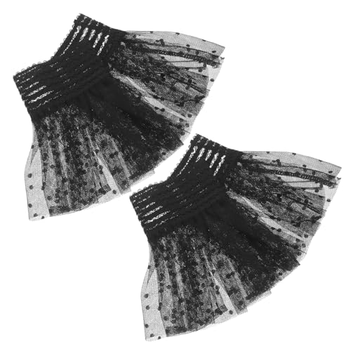 FOMIYES Spitzen Handgelenkmanschetten Falsche Ärmel Abnehmbare Spitzenmanschetten Für Damen Aus Chiffon Und Netz Modisches Accessoire Für Anlässe von FOMIYES