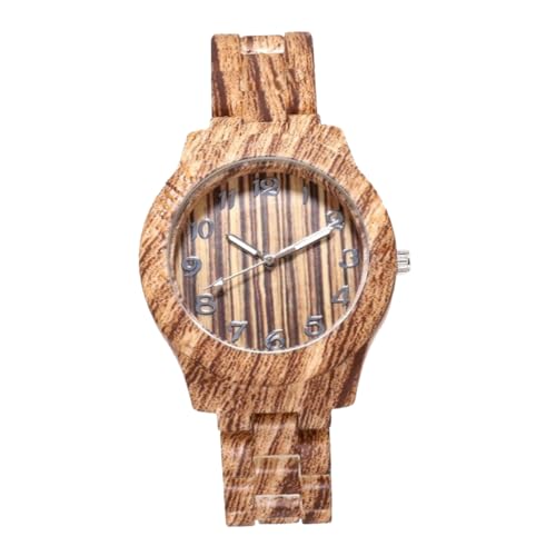 FOMIYES Quarzuhr Mit Imitation Bambus Armband Unisex-Uhr Für Männer Und Frauen Langlebiges PVC-Material Geeignet Für Jeden Anlass von FOMIYES