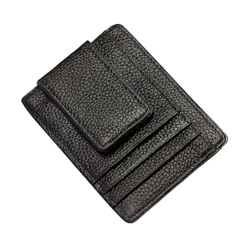 FOMIYES 1Pc Leder Halter Beutel Kredit Halter Schwarz von FOMIYES
