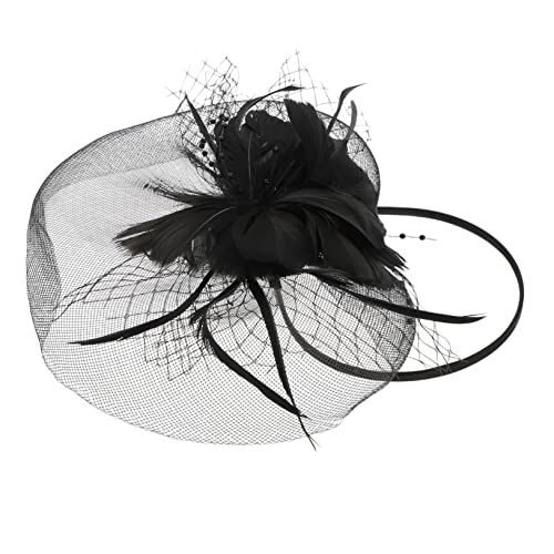 FOMIYES 1Pc Stirnband Damen Hüte & Mützen Gaze Kleidung Halloween Kostüme Schleife Fascinator Stirnband Erstkommunion Schleier Cocktailhut Für Halloween Kopfschmuck Prop Gaze Haar von FOMIYES