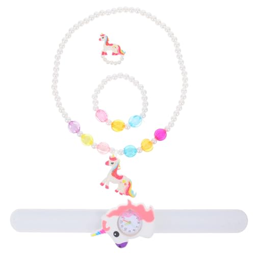 FOMIYES 1Satz Design Slap Uhr Armband Halskette für Süße Kinderuhr mit Perlen Design für Kleine von FOMIYES