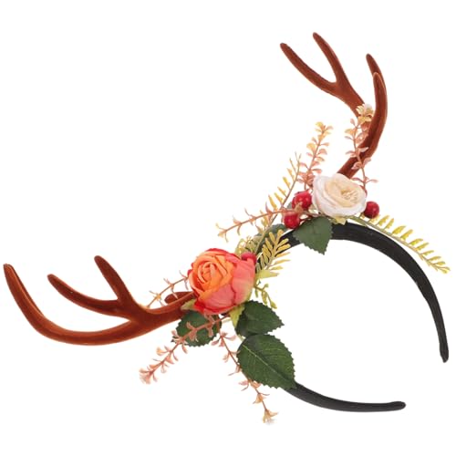 FOMIYES 1Stk Beflocktes Elch-Stirnband Teufel Haarnadel wild Bucht Goo weihnachts haarreif haarband weihnachten weihnachtsdeko Weihnachtshaarreifen Dekorationen für Weihnachtsfeiern Stoff von FOMIYES